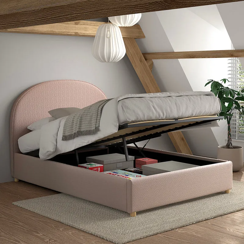 Lit coffre 140x200 sommier inclus Vipack Moon Rose