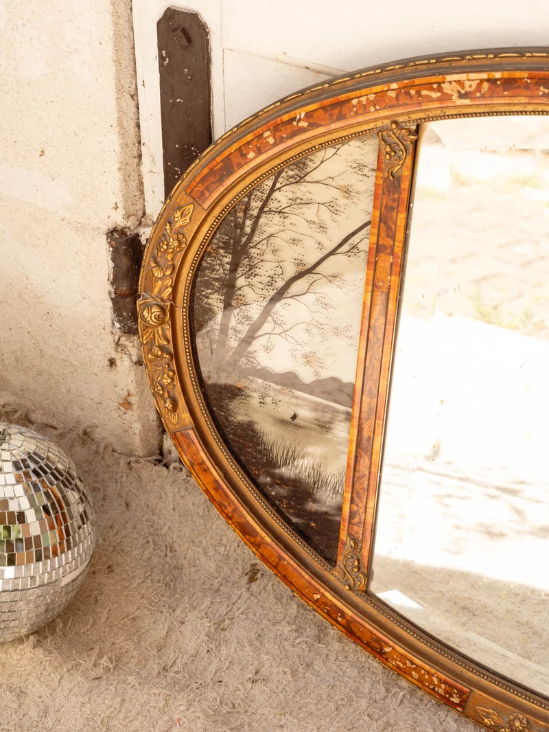 Georges, le miroir ovale en bois N°1347