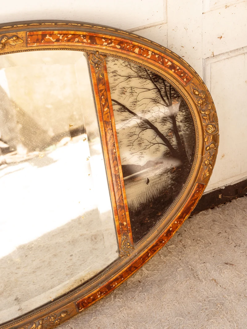 Georges, le miroir ovale en bois N°1347