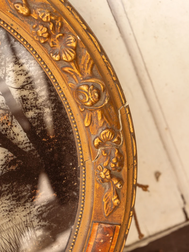 Georges, le miroir ovale en bois N°1347