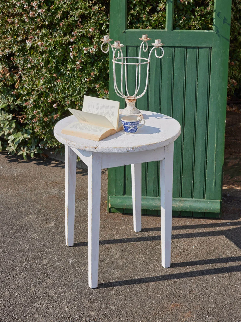 Francine, la table en bois blanc brut N°1409