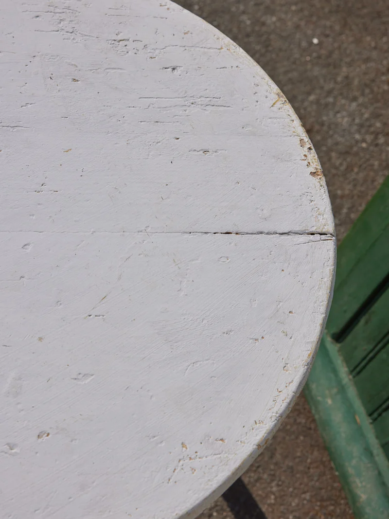 Francine, la table en bois blanc brut N°1409