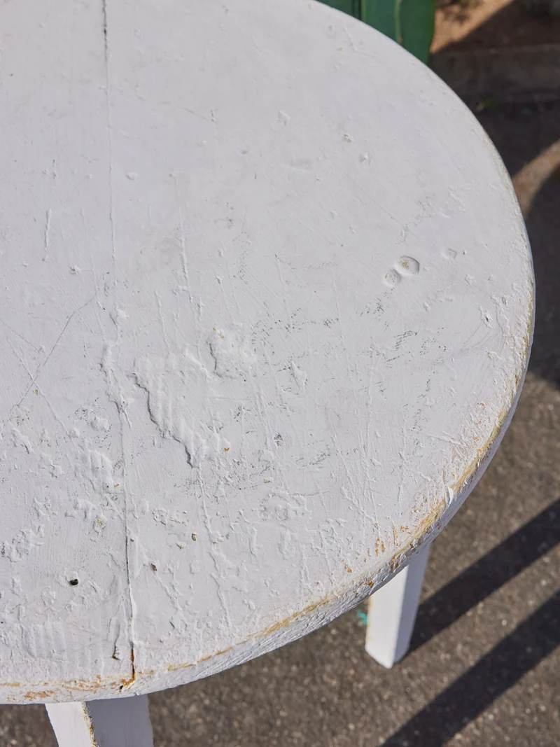 Francine, la table en bois blanc brut N°1409