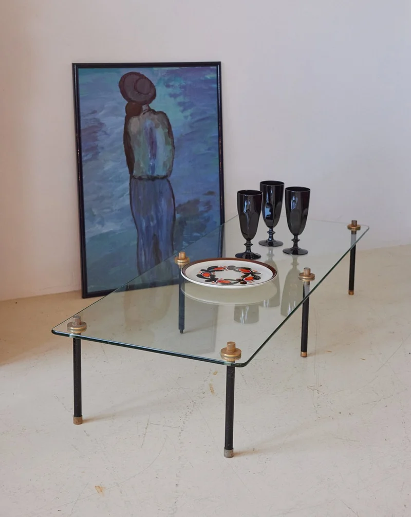 Donna, la table basse en verre vintage N°1090