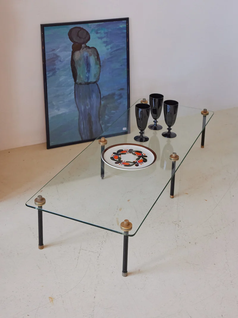 Donna, la table basse en verre vintage N°1090