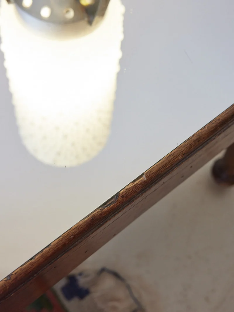 Donna, la table basse en bois et miroir N°1089