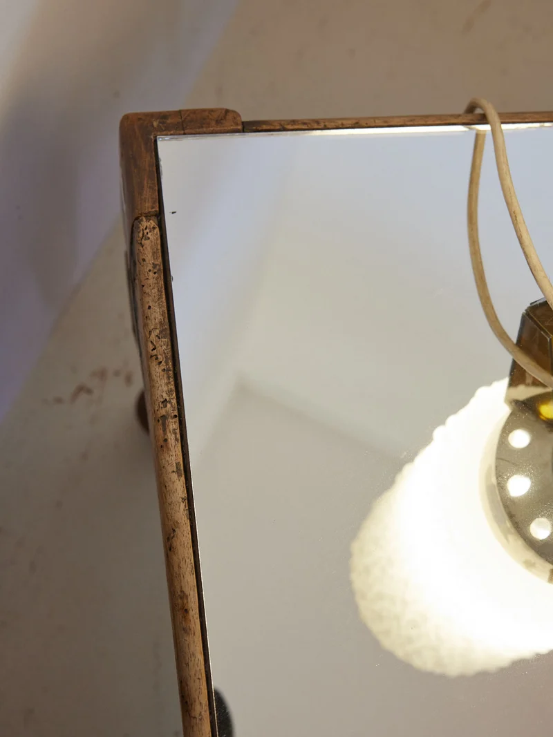 Donna, la table basse en bois et miroir N°1089