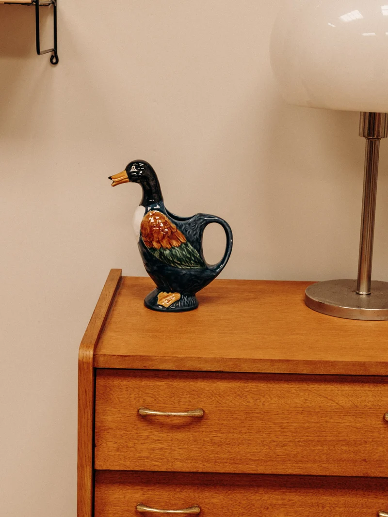 Alix, le canard multicolore en barbotine N°1091