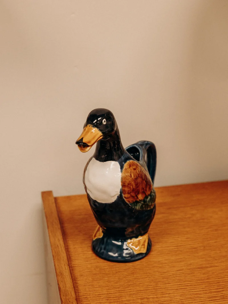 Alix, le canard multicolore en barbotine N°1091
