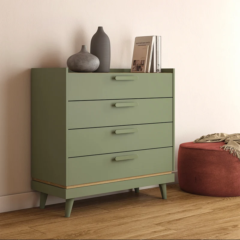 Commode 4 tiroirs Sandy Vert