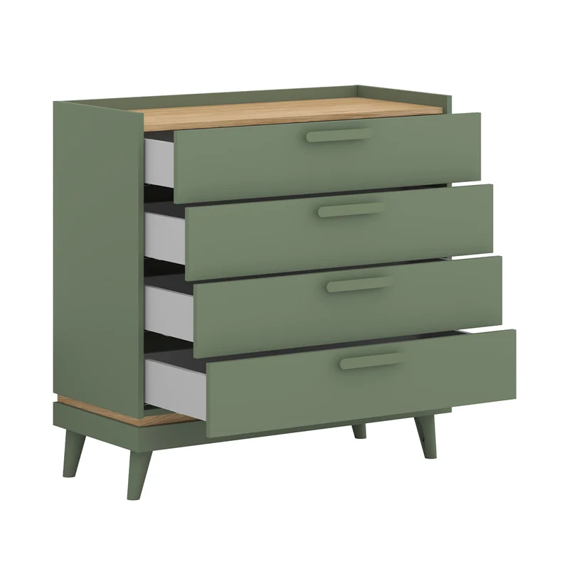 Commode 4 tiroirs Sandy Vert