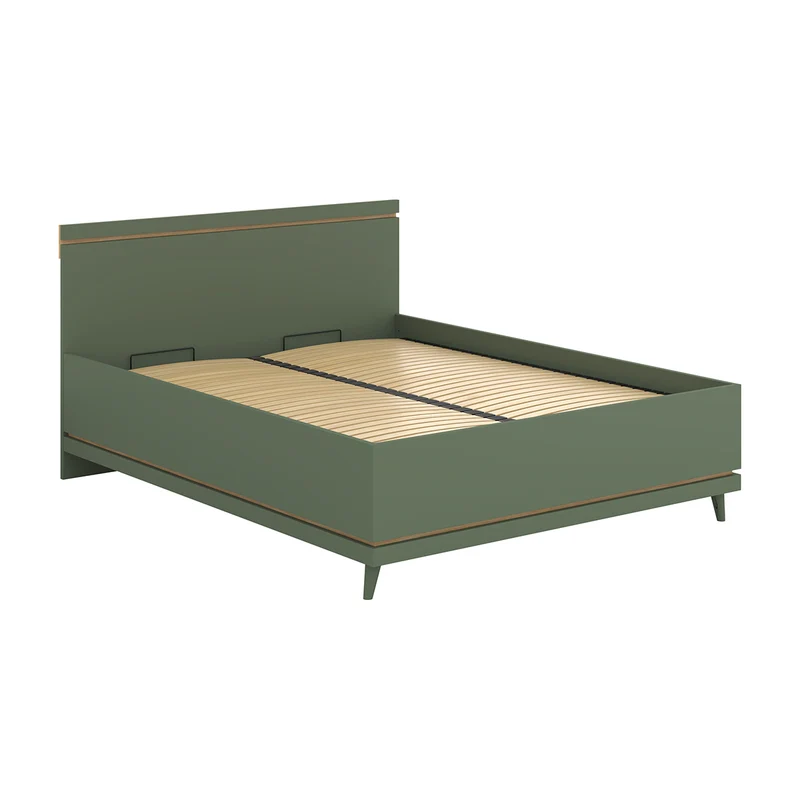 Lit coffre 160x200 sommier inclus Sandy Vert