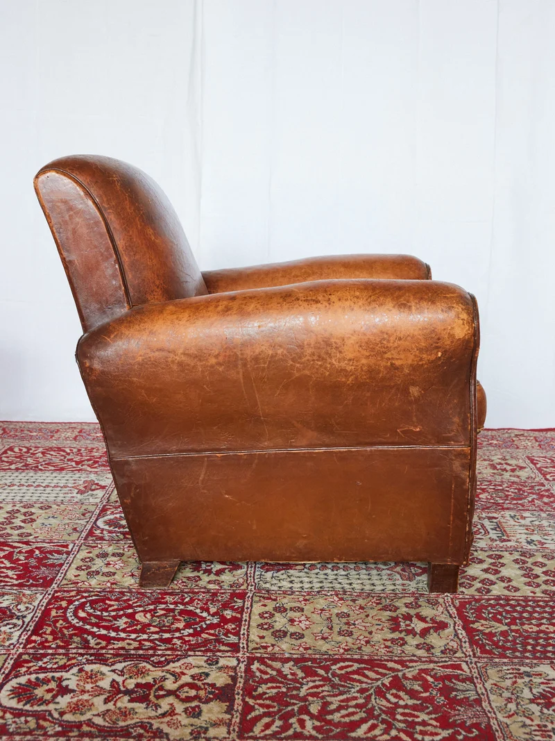 Ernest, le fauteuil club en cuir N°1103