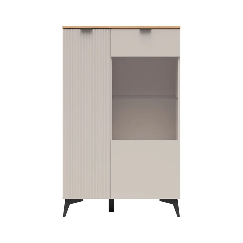 Vaisselier bas 2 portes Vicky Cachemire et Bois