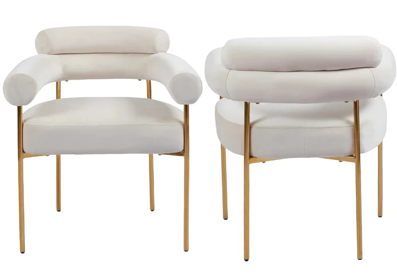 Ensemble table chaises dore céramique marbre - Sidy