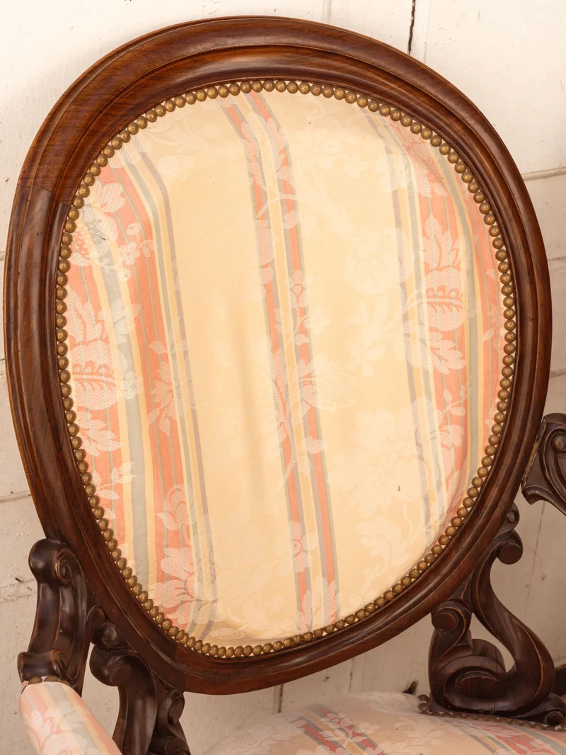 Ernest, la paire de fauteuils Napoléon III en bois N°1487
