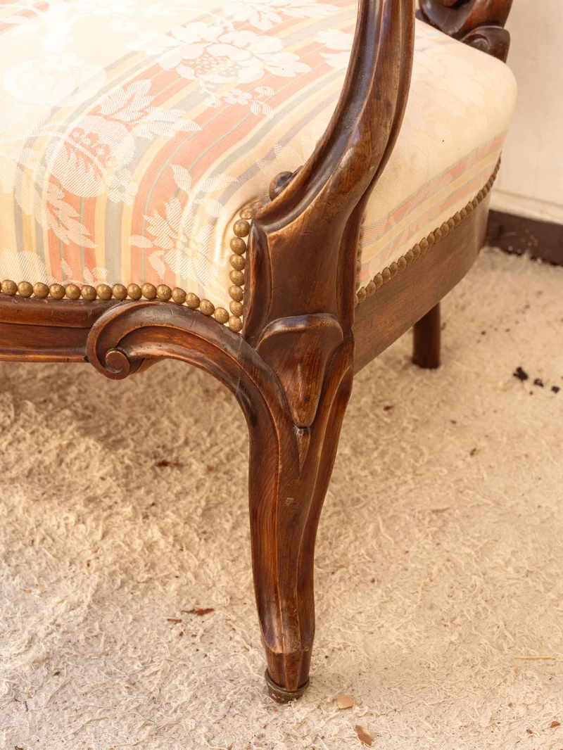 Ernest, la paire de fauteuils Napoléon III en bois N°1487