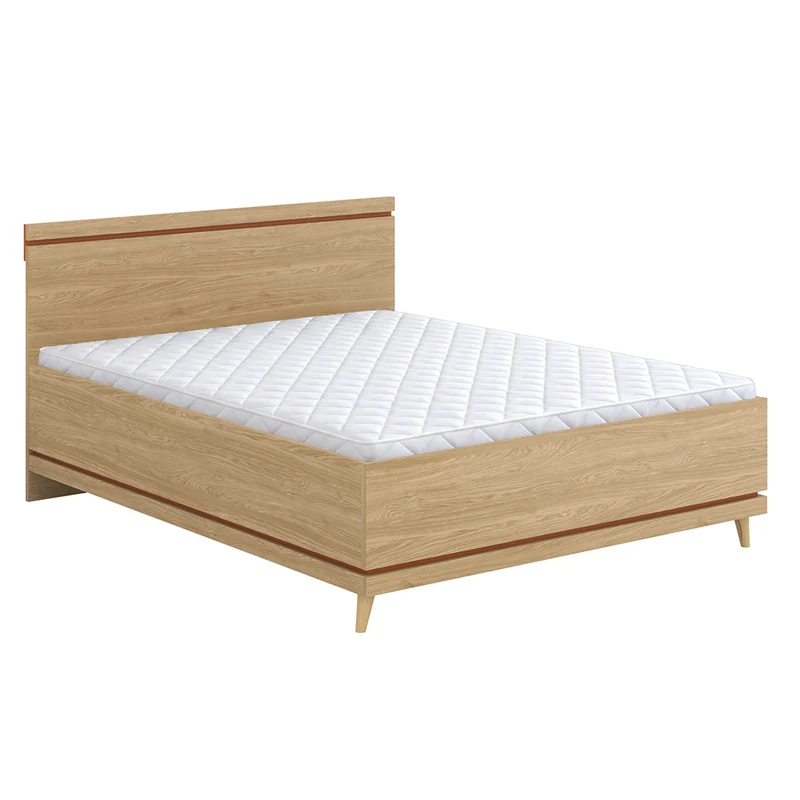 Lit coffre 160x200 sommier inclus Sandy Bois