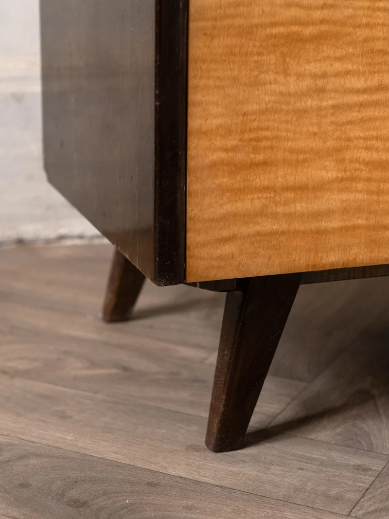 Maïa, la table de chevet scandinave en bois et verre N°1539