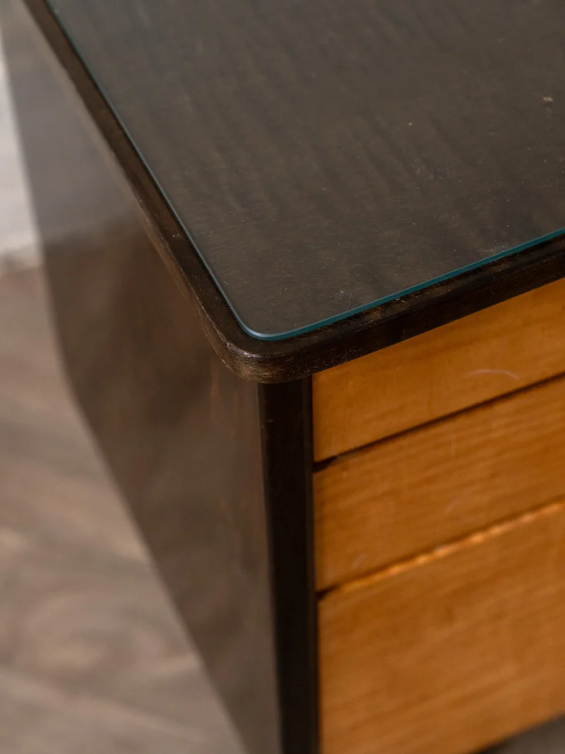 Maïa, la table de chevet scandinave en bois et verre N°1539