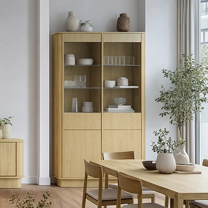 Vaisselier 2 portes LED incluse Halina Bois