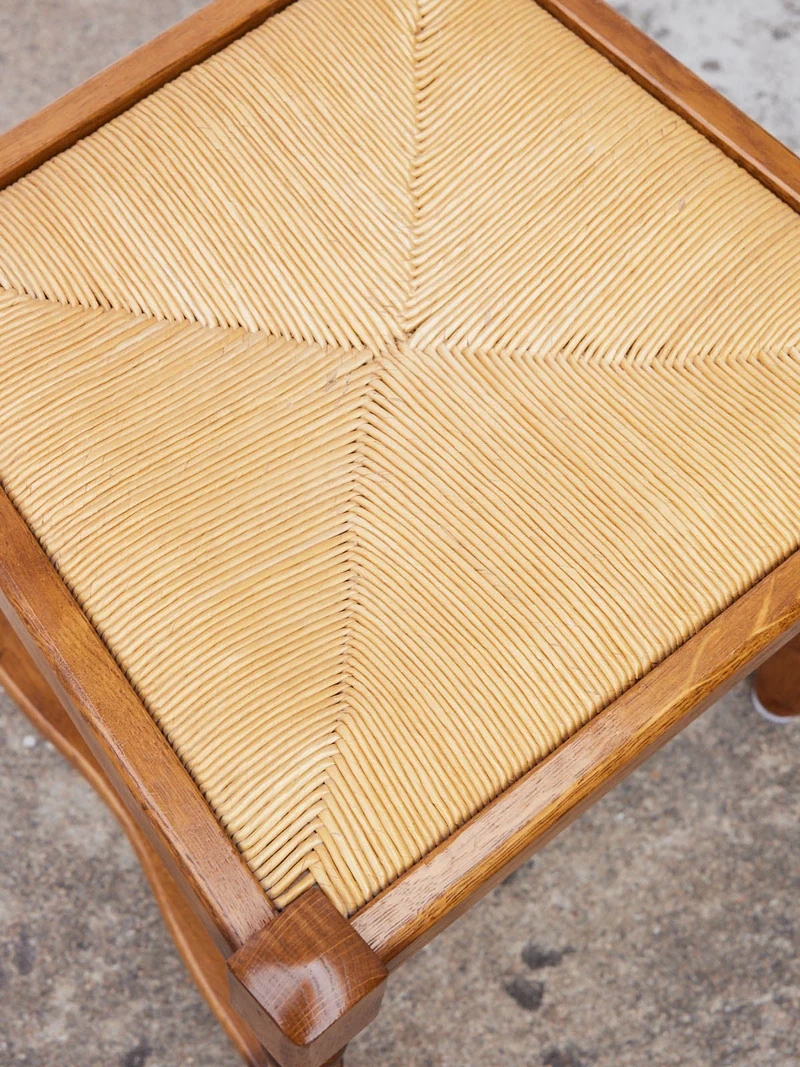 Claude, le lot de 6 chaises en chêne et paille N°1422