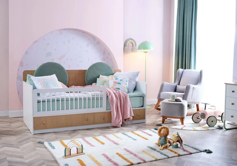 Ensemble chambre bébé Montessori vert JOLLY