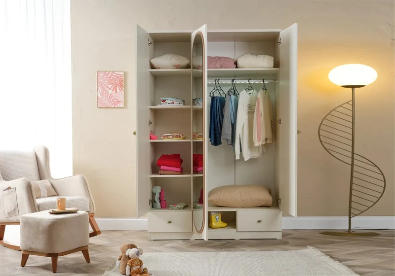 Ensemble chambre bébé Montessori orange LORENA