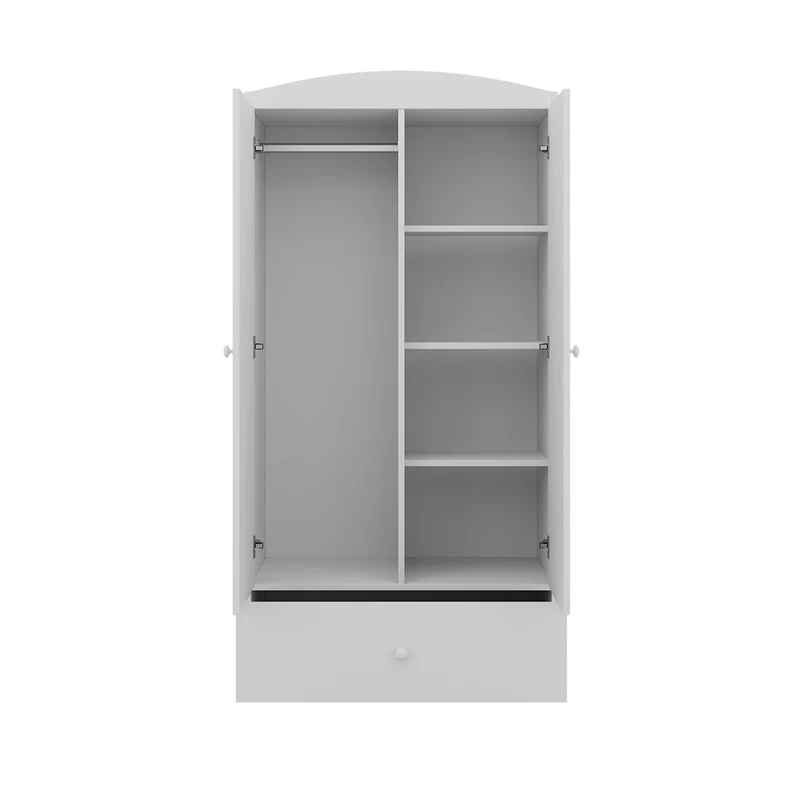 Armoire 2 portes 1 tiroir Kocot Kids Babydream Licorne - Blanc