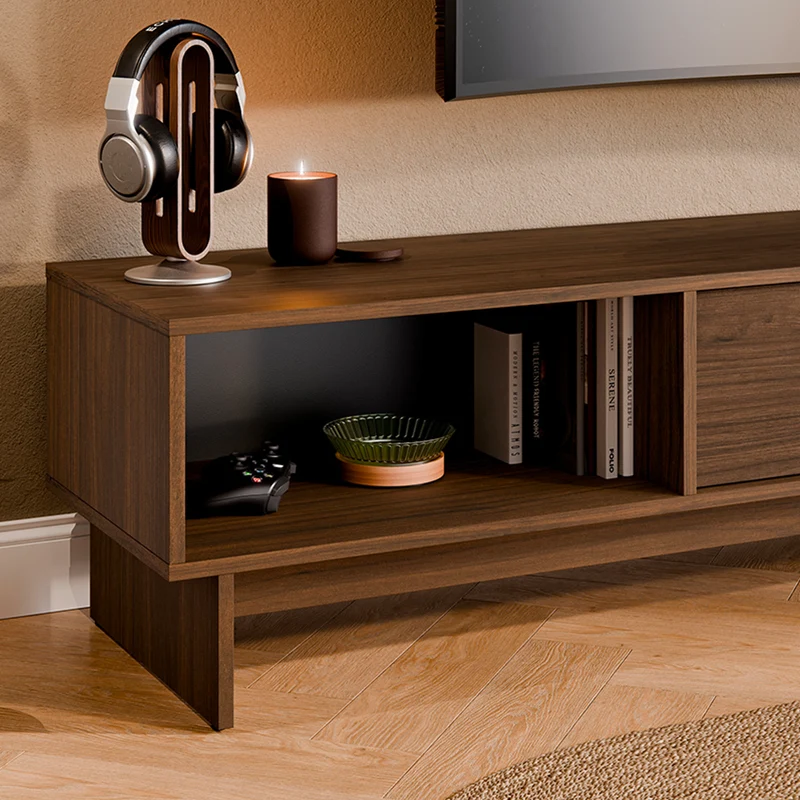 Meuble TV 1 tiroir 176 cm Riyo Bois foncé