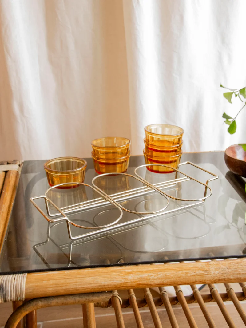 Alix, le plateau à ramequins en verre N°1110