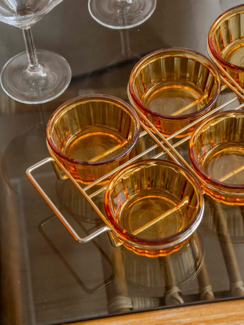 Alix, le plateau à ramequins en verre N°1110