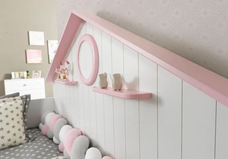 Ensemble chambre bébé fille Montessori rose ALVIN