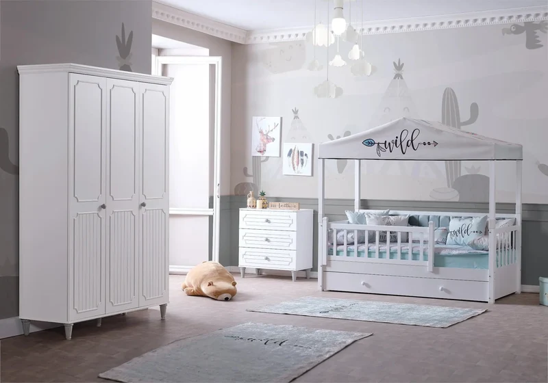 Ensemble de chambre enfant Montessori bleu SOHO WILD