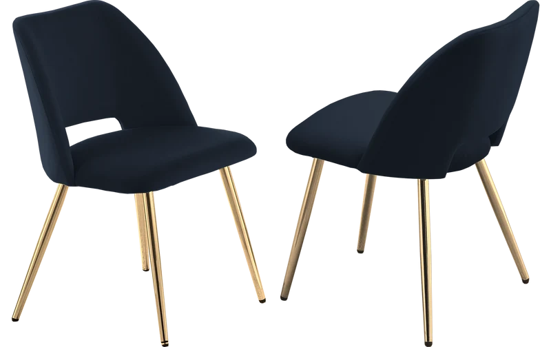 Ensemble table marbre beige et chaises dorés – Kara