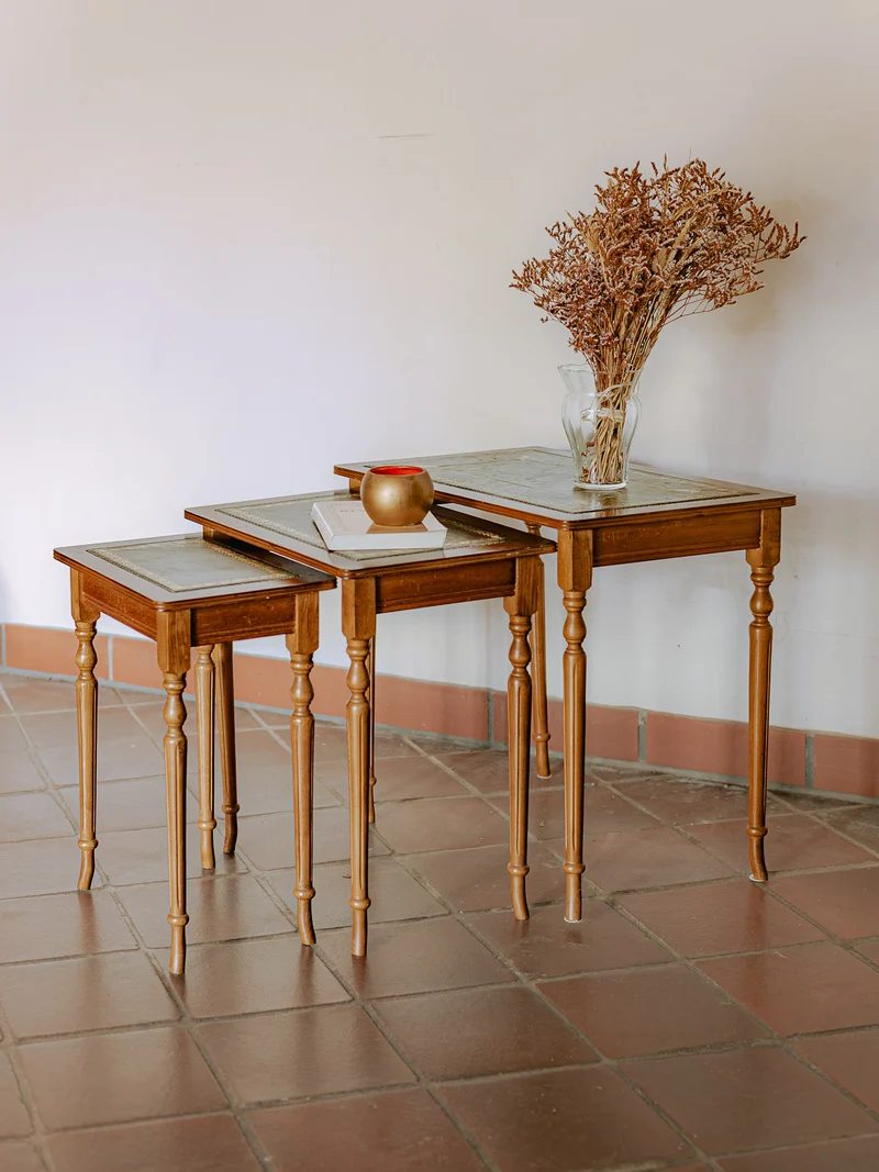 Barbara, le lot de tables gigognes rustique chic N°176