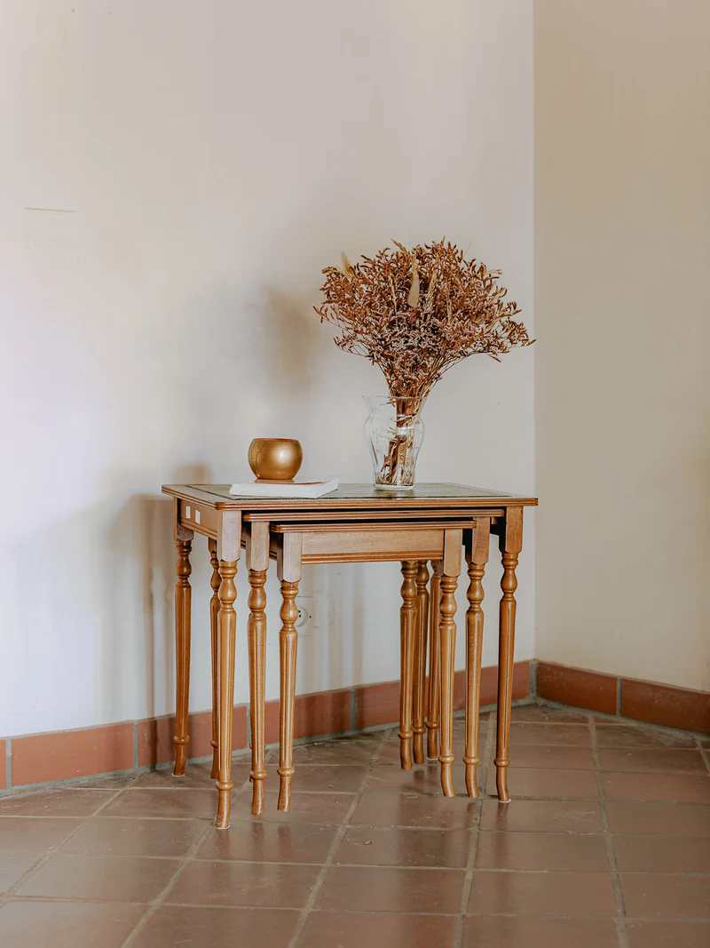 Barbara, le lot de tables gigognes rustique chic N°176