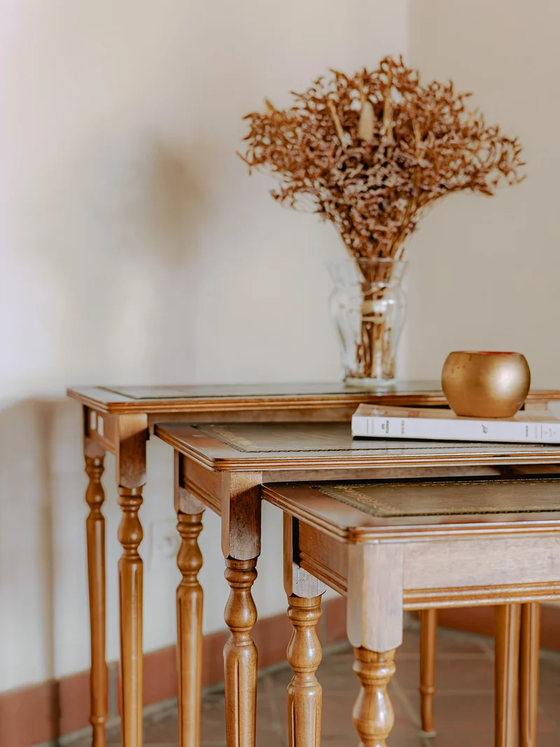 Barbara, le lot de tables gigognes rustique chic N°176