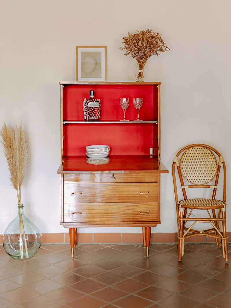 Honoré, le secrétaire mid-century en bois vernis N°203