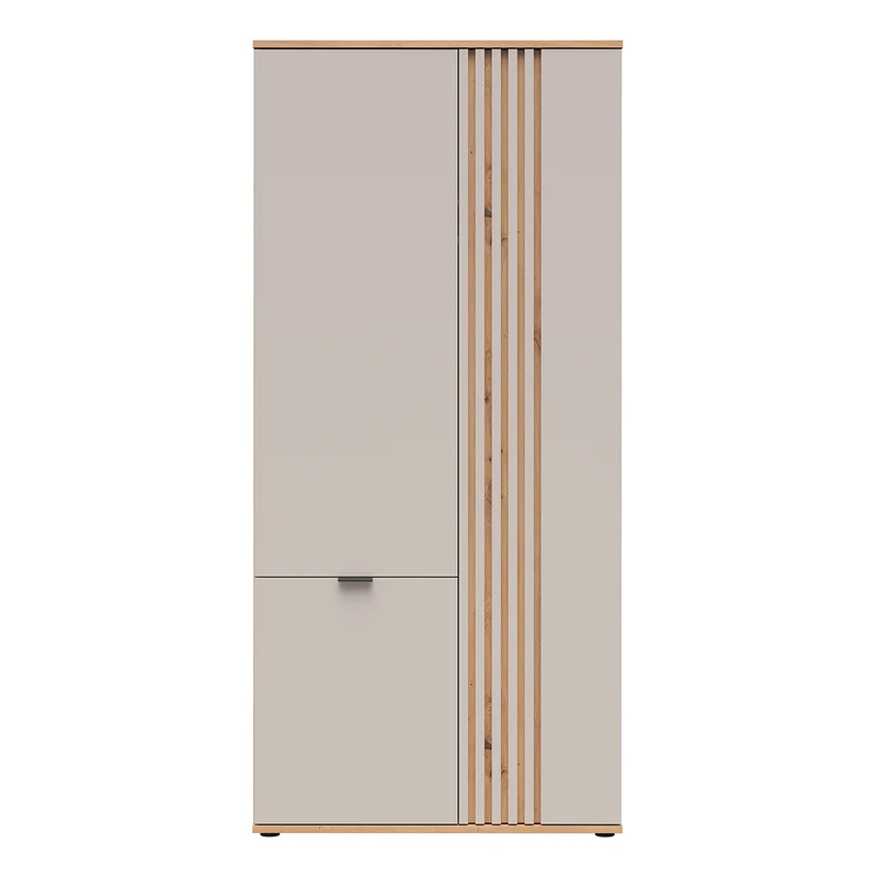 Armoire 3 portes Ezra Cachemire et Bois