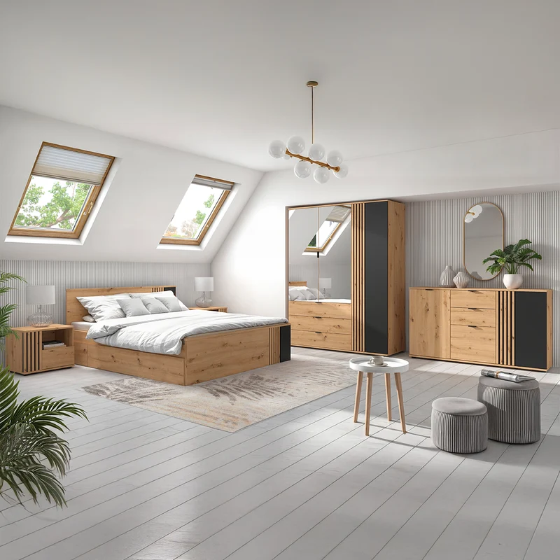 Armoire 3 portes Ezra Bois