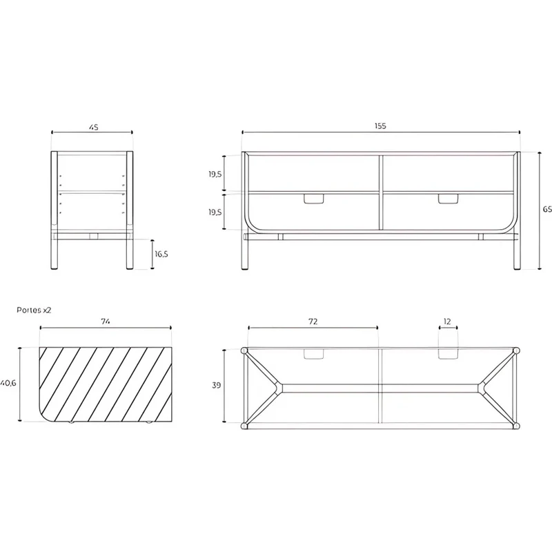 Buffet Marius - Noyer