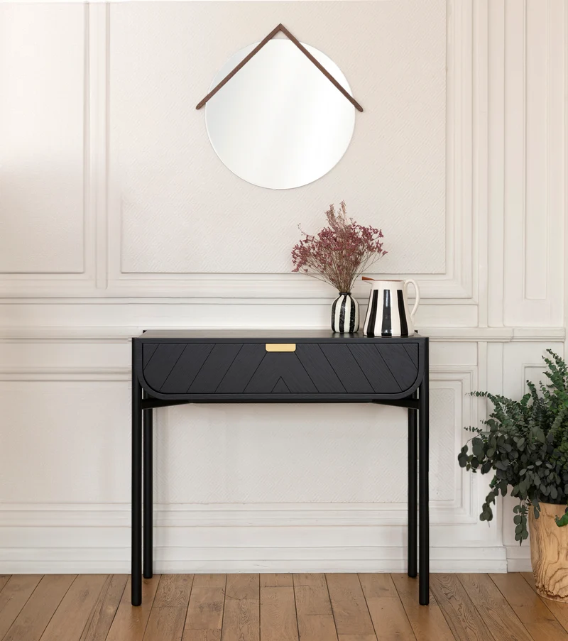 Console Marius - Chêne teinté noir
