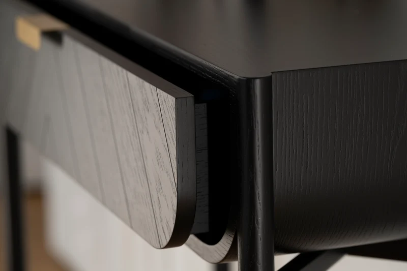 Console Marius - Chêne teinté noir