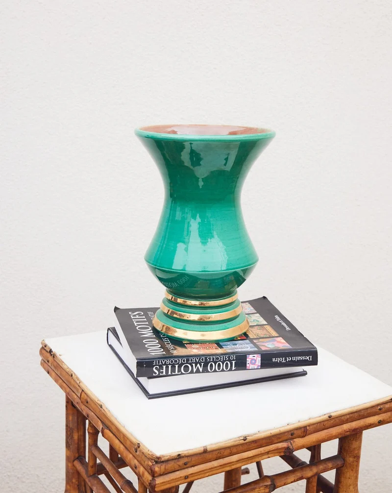 Edmond, le vase vert et doré N°201
