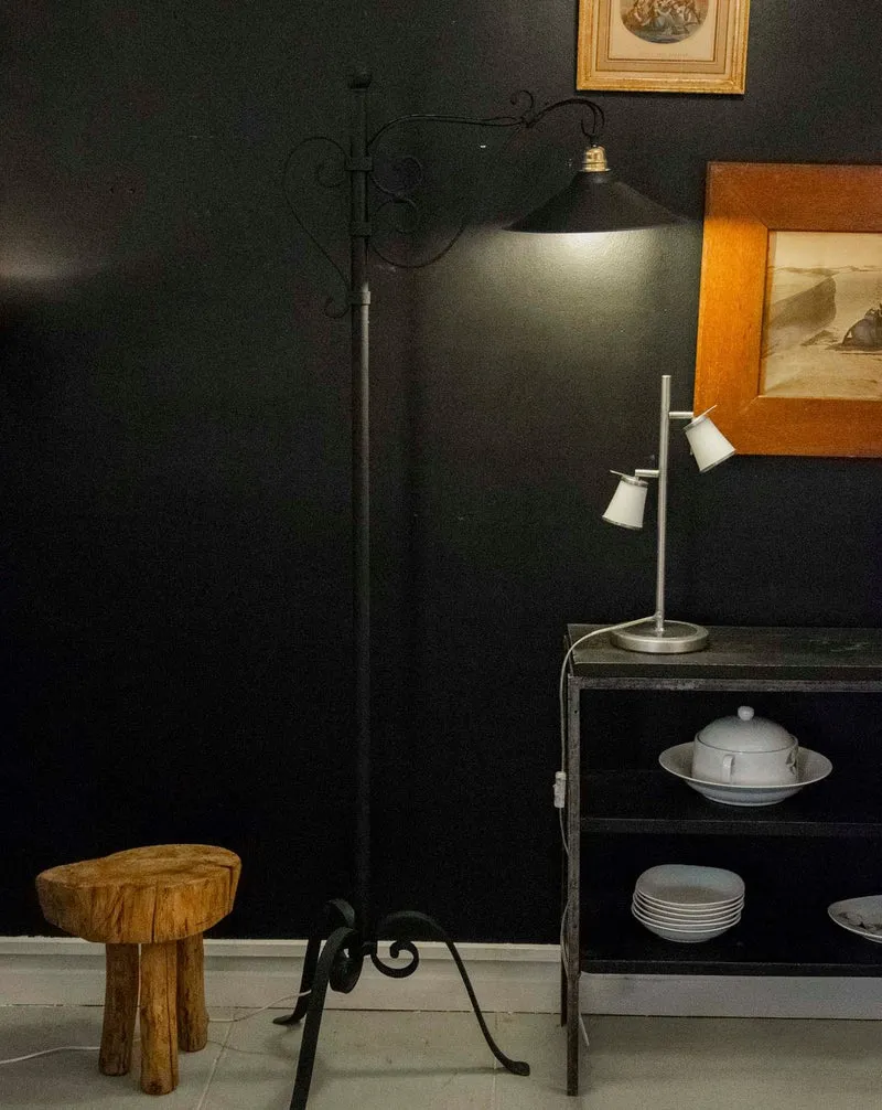 Suzanne, la grande lampe en fer forgé noir N°595