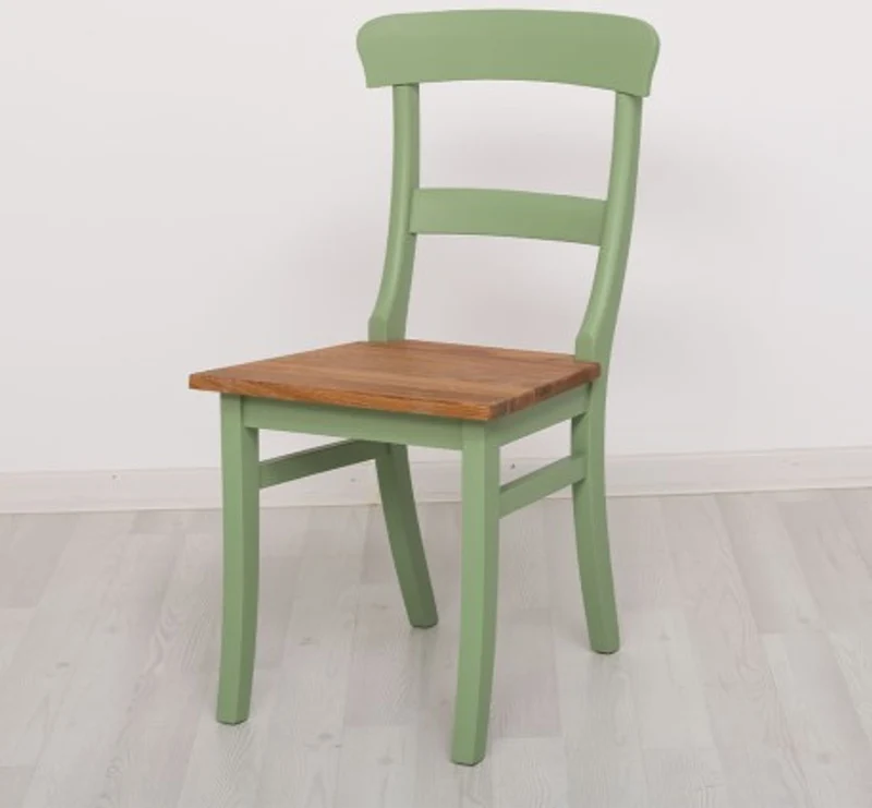 Casa Padrino Stuhl im Landhausstil mit Eichenholzplatte, 45 x 43 x 88 cm