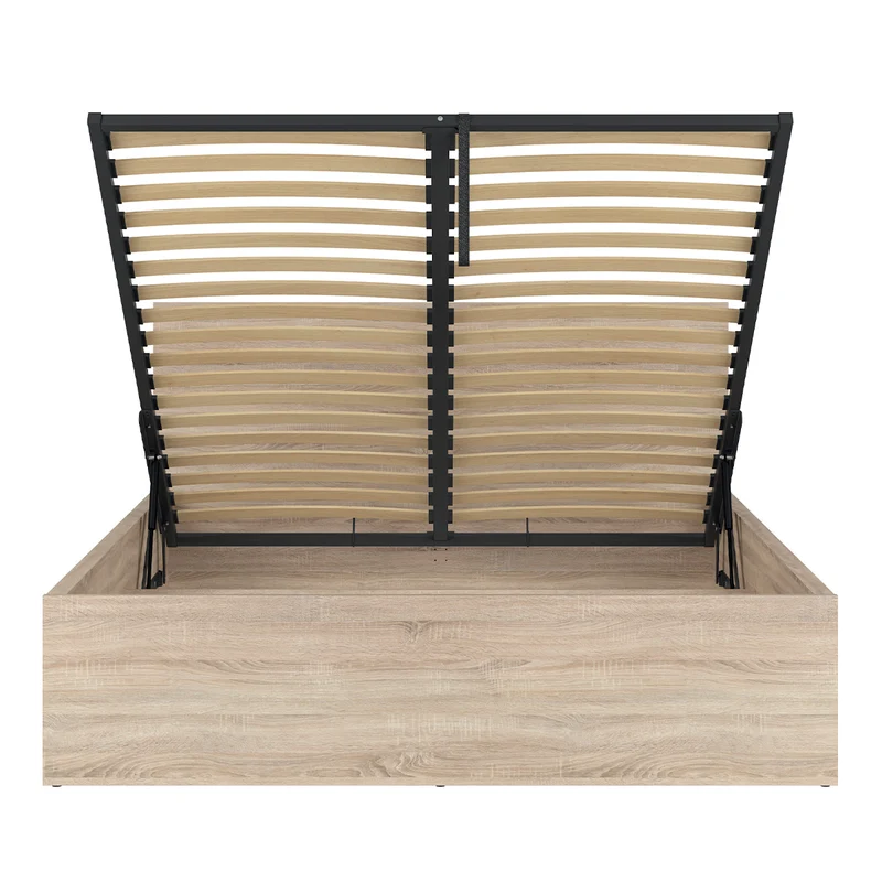 Lit coffre 160x200 sommier inclus Edwin Bois Clair