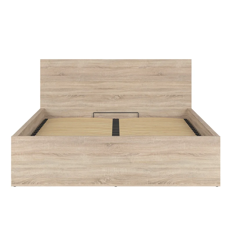 Lit coffre 160x200 sommier inclus Edwin Bois Clair