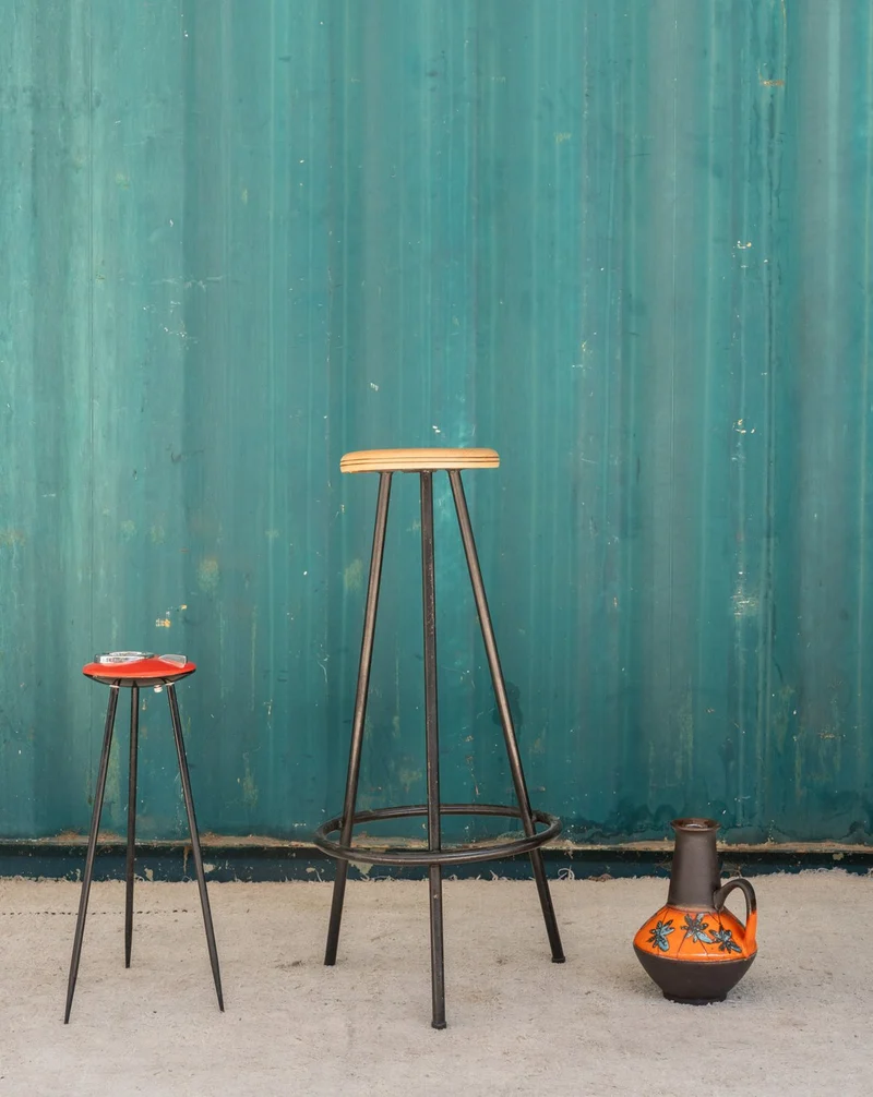Gaston, le tabouret de bar en bois et métal N°196
